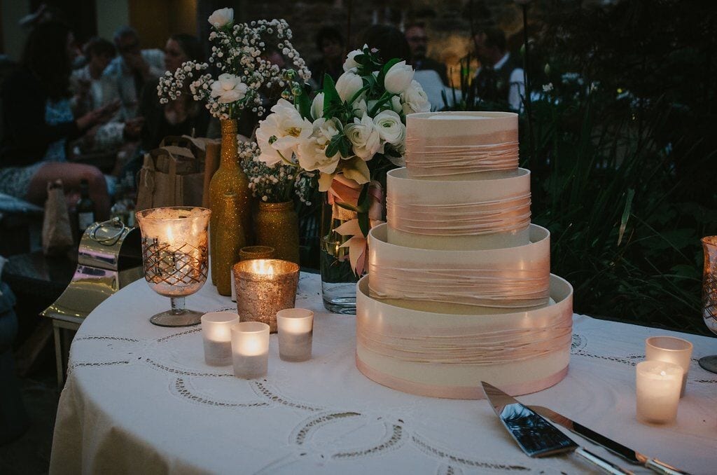 wedding breakfast decor ever after's cake table