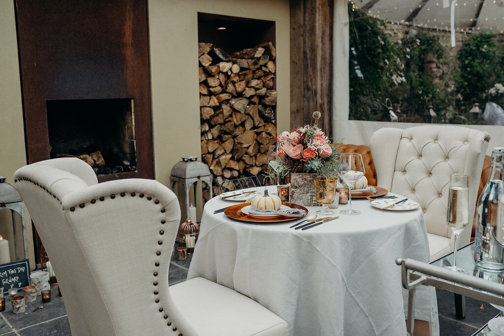 autumn styling wedding breakfast table