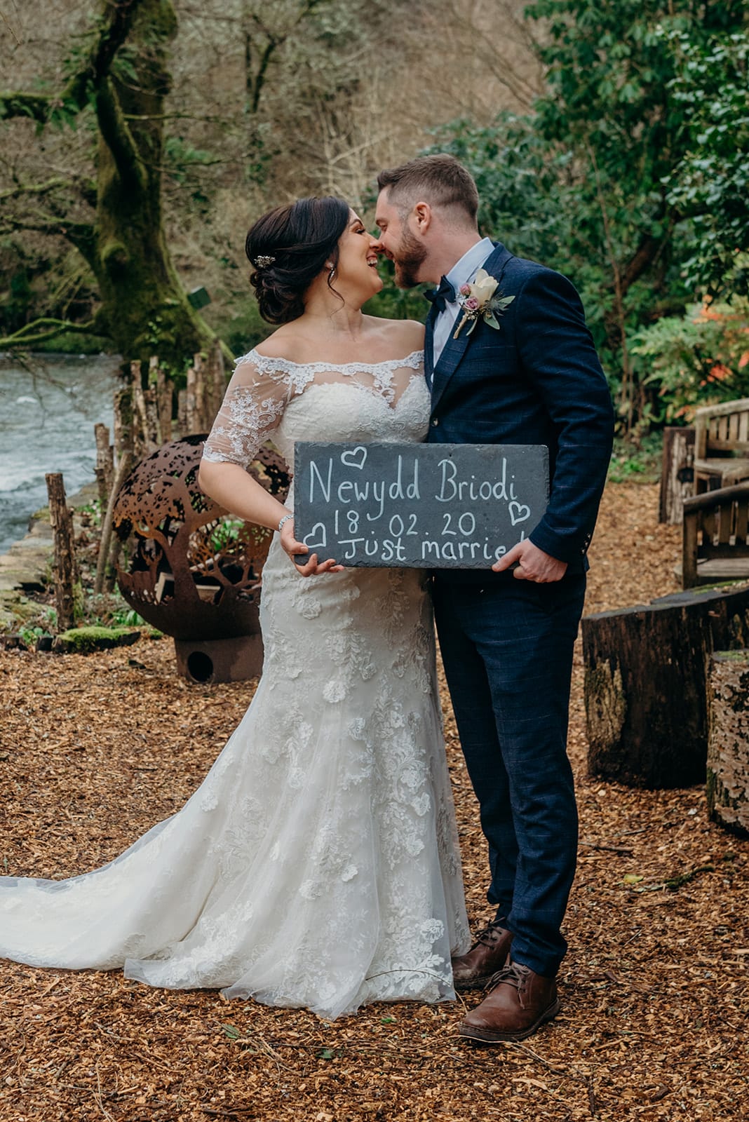 bride & groom wedding sign