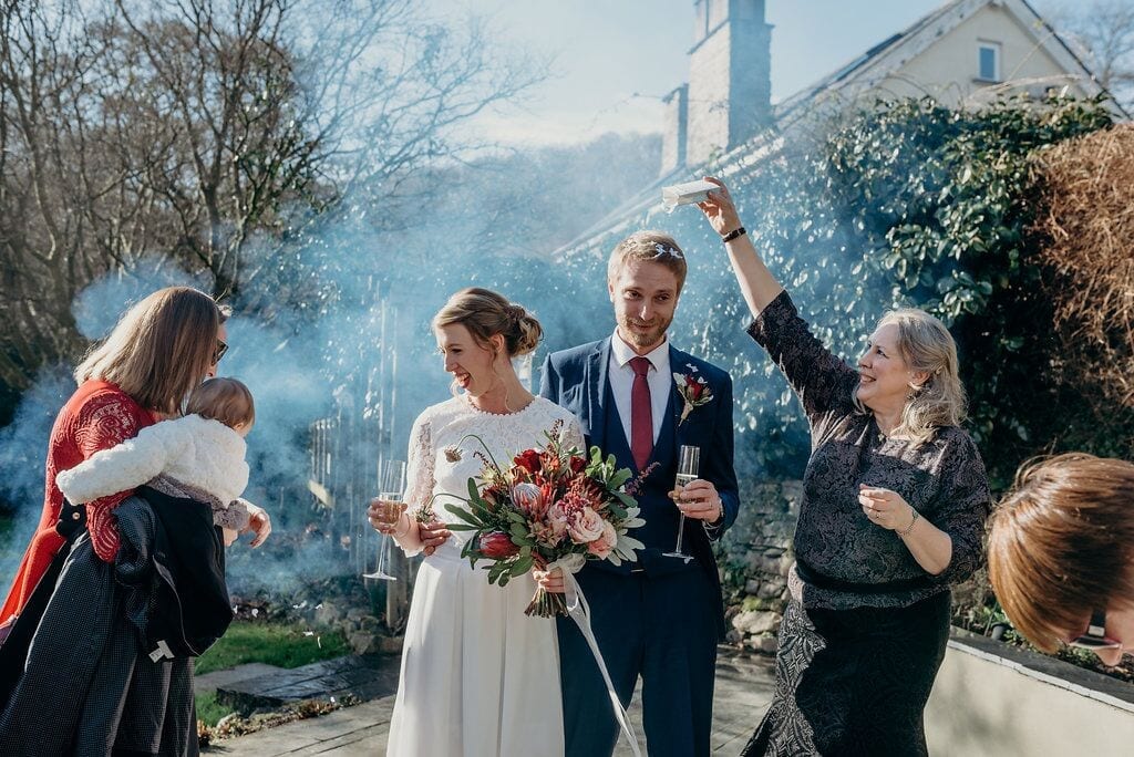 February wedding at Ever After. Elopement wedding love in the heart of Dartmoor.