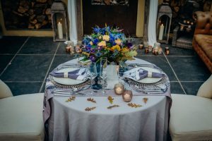 elopement wedding breakfast table set up