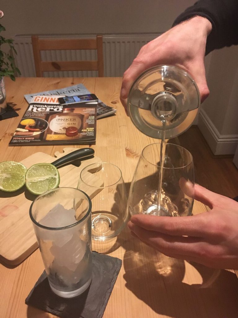 trying the gin straight 