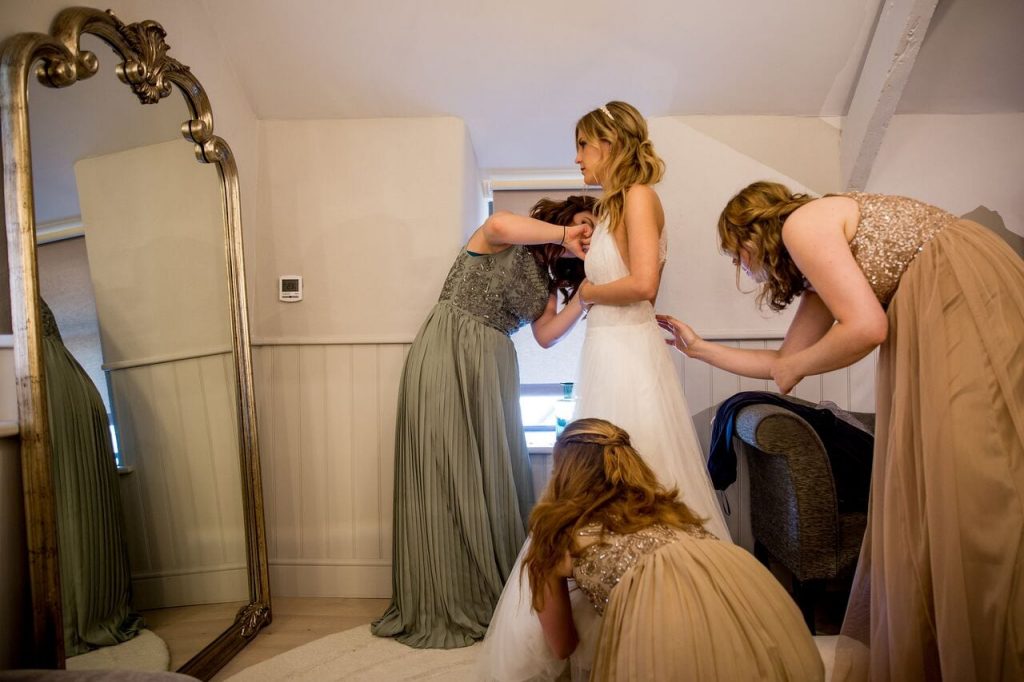 the dress ever after blog post bride getting ready